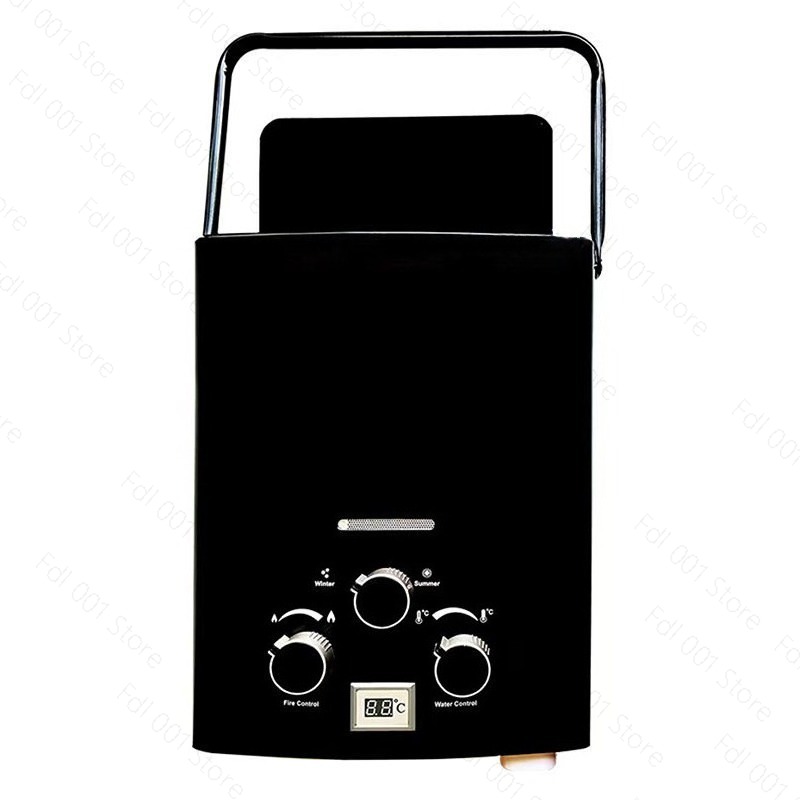 Outdoor Camping Hot Water Shower - 6L Portable Tankless Gas Water Heater