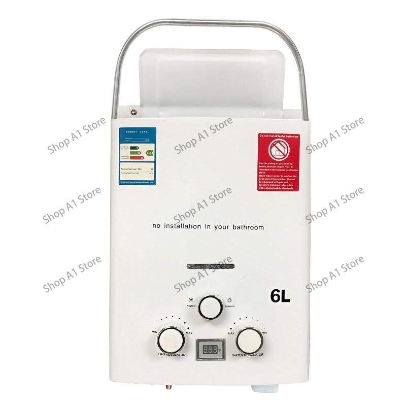 Outdoor Camping Hot Water Shower - Water Heater 6L Outdoor Camping Instant