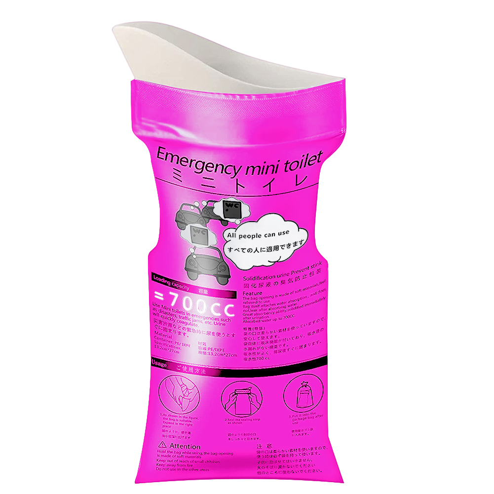 Outdoor Camping Bathroom - 700ml Urinal Toilet Bag Unisex Disposable