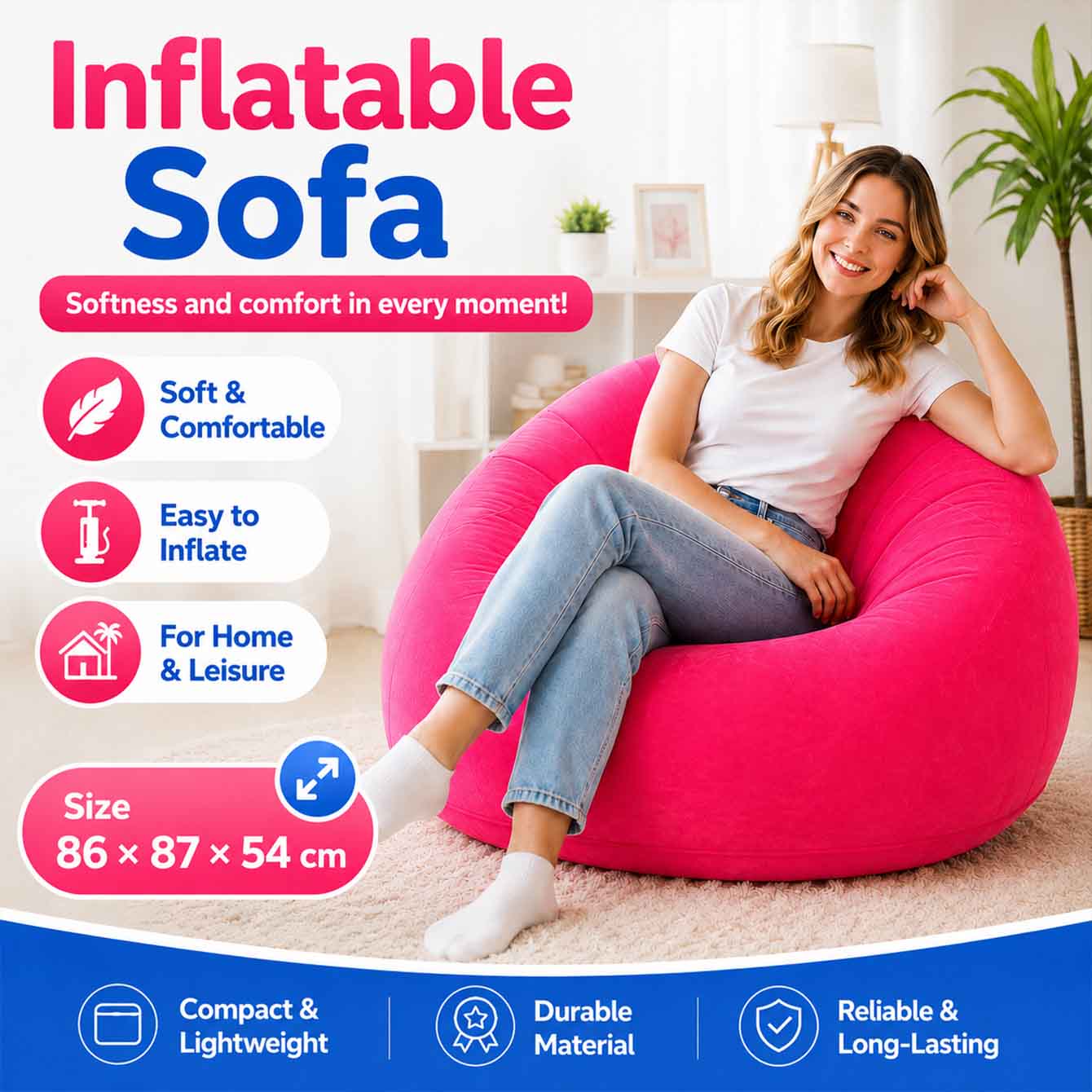 1PC Inflatable Bean Bag Chairs - đánh giá và giá Outdoor Camping Couch