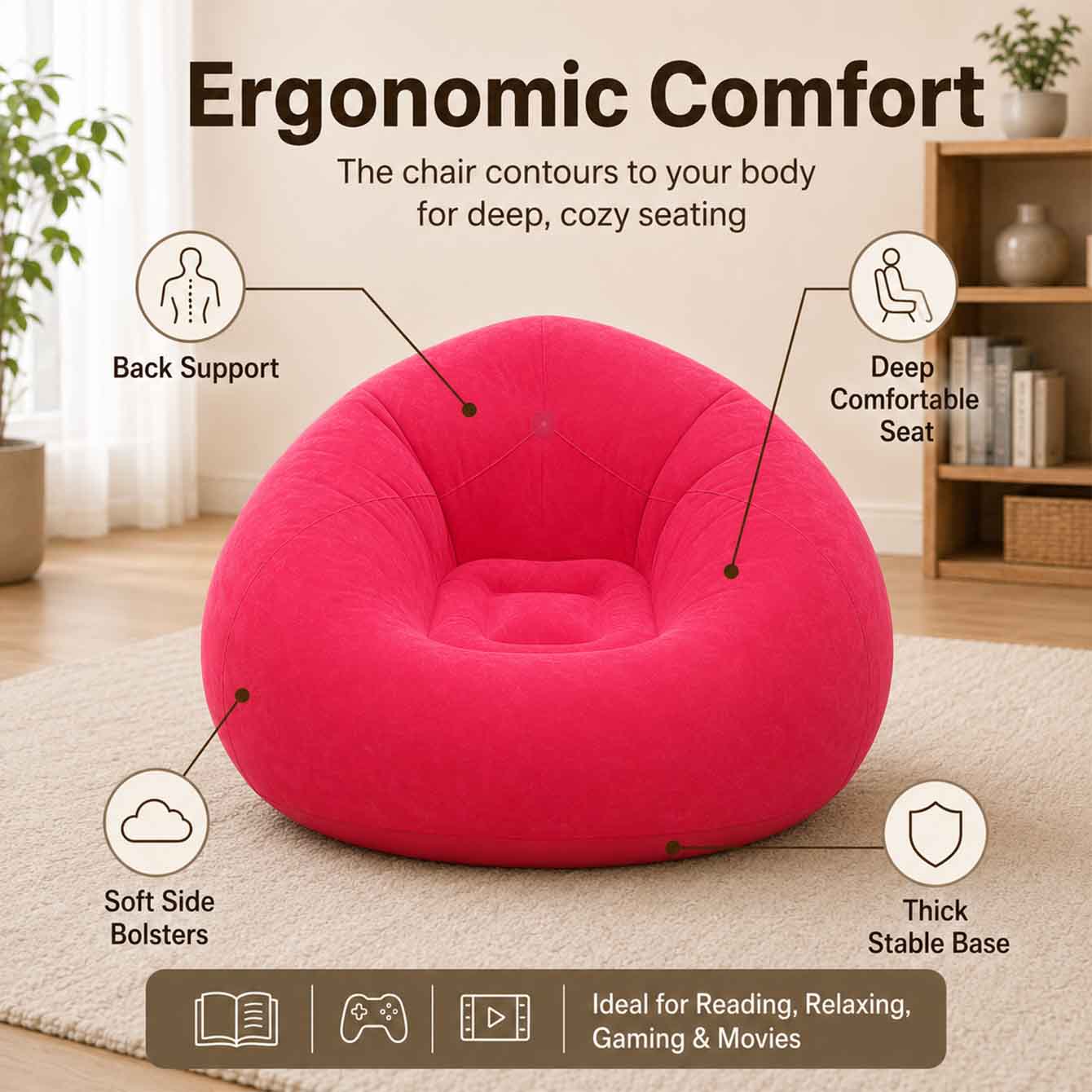 1PC Inflatable Bean Bag Chairs - đánh giá và giá Outdoor Camping Couch