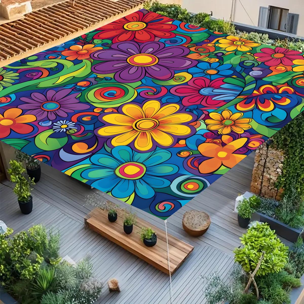 Color Flower Camping Sunshade  - đánh giá và giá Outdoor Camping House