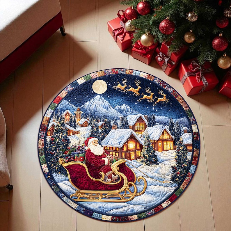 Santa Sleigh Christmas Round D - đánh giá và giá Outdoor Camping Decor Ideas