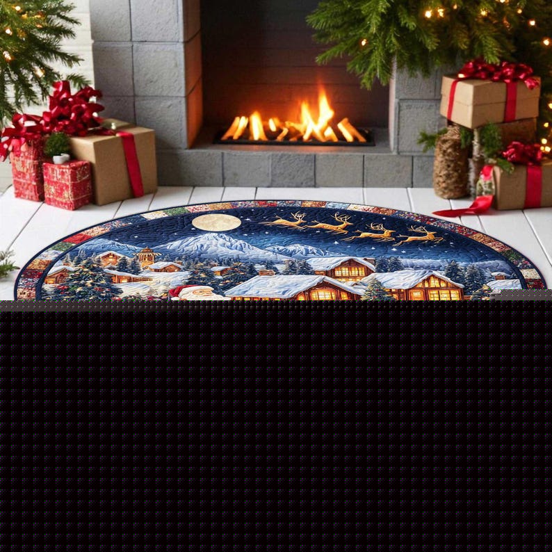 Santa Sleigh Christmas Round D - đánh giá và giá Outdoor Camping Decor Ideas
