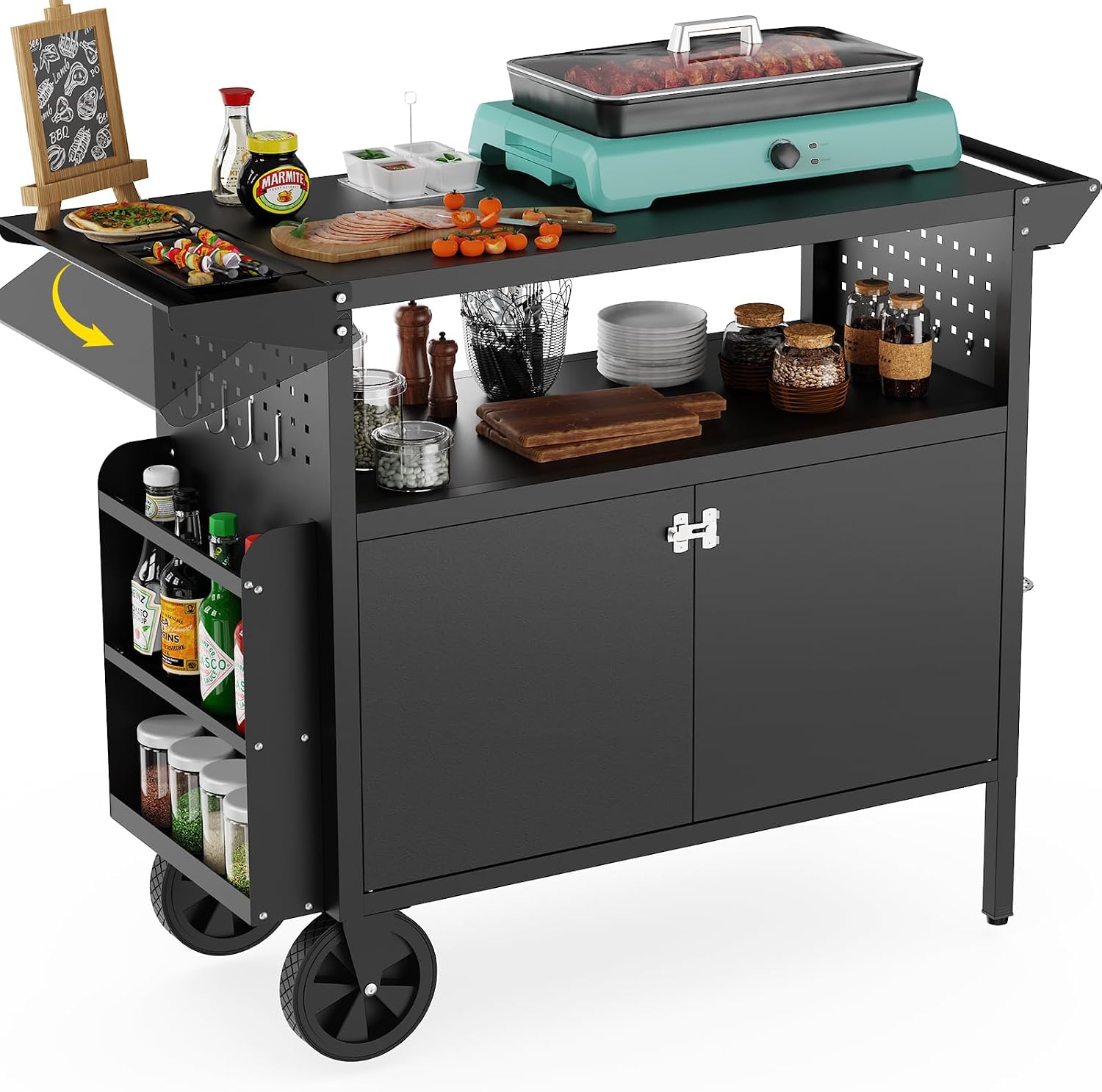 Outdoor Grill Cart Table With  - đánh giá và giá Kitchen Outdoor Camping