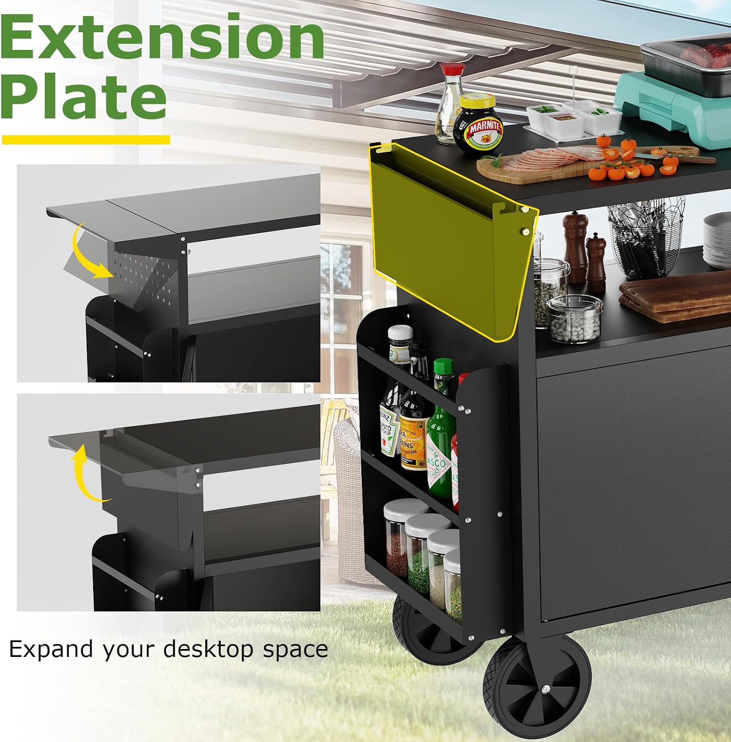 Outdoor Grill Cart Table With  - đánh giá và giá Kitchen Outdoor Camping