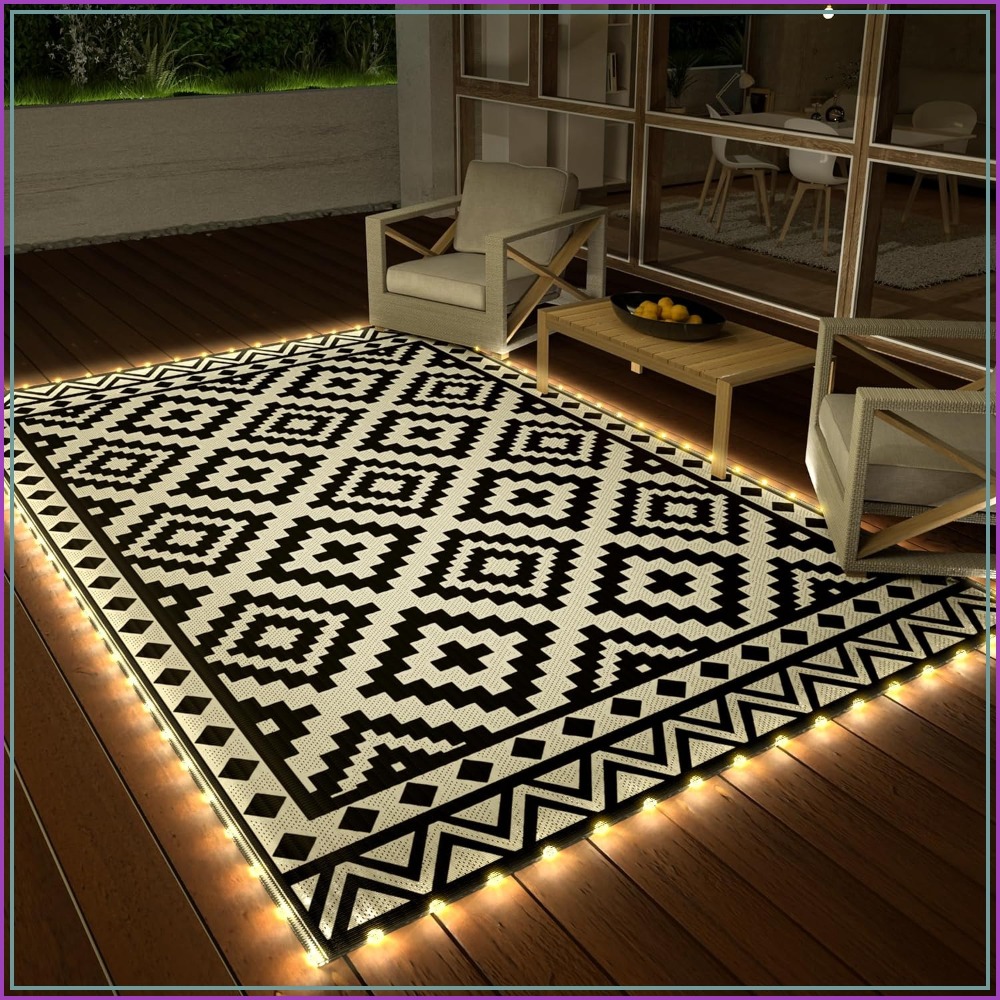5' X 8' Outdoor Rug With LED S - đánh giá và giá Outdoor Camping Rug With Led Lights