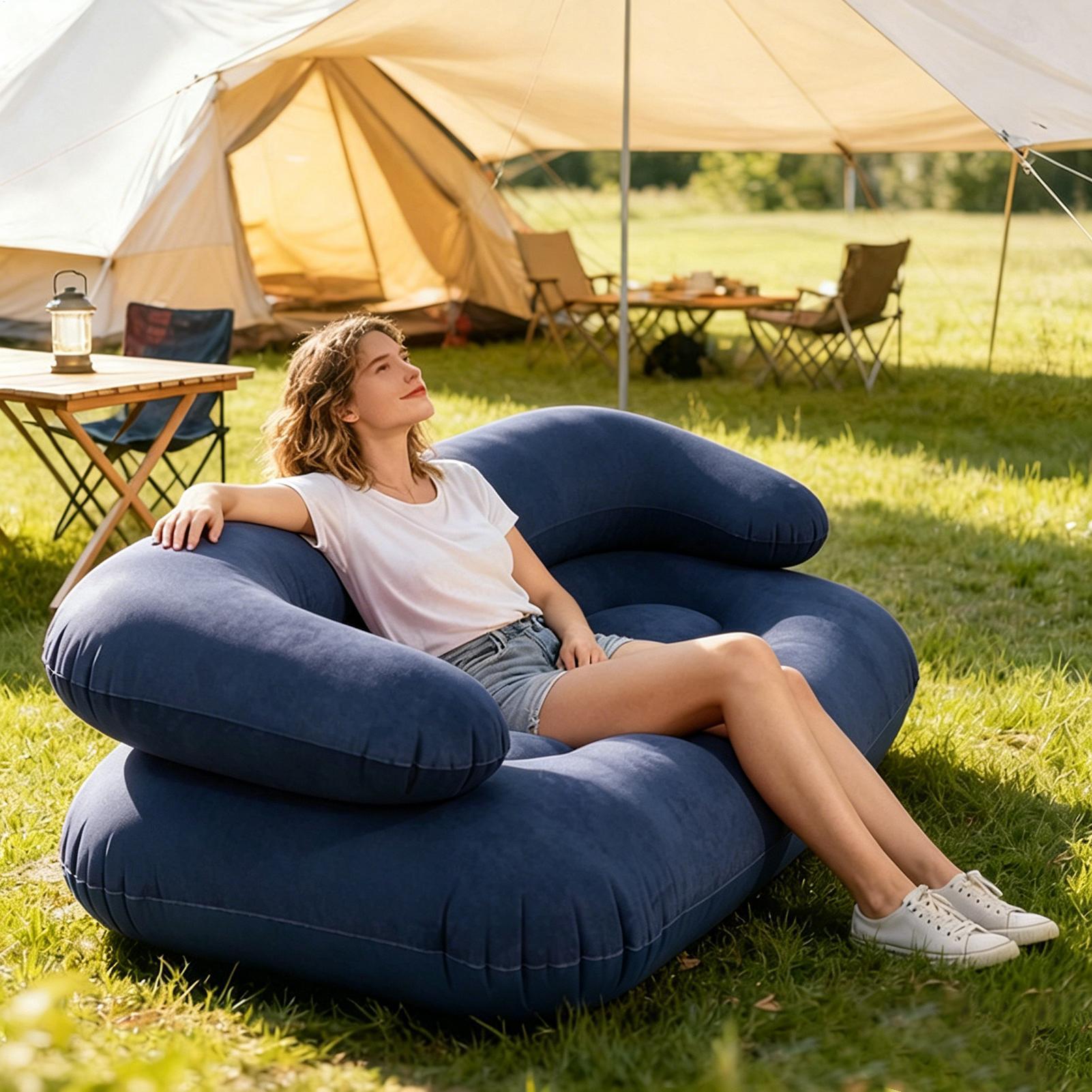 Double Inflatable Air Sofa Two - đánh giá và giá Outdoor Camping Couch