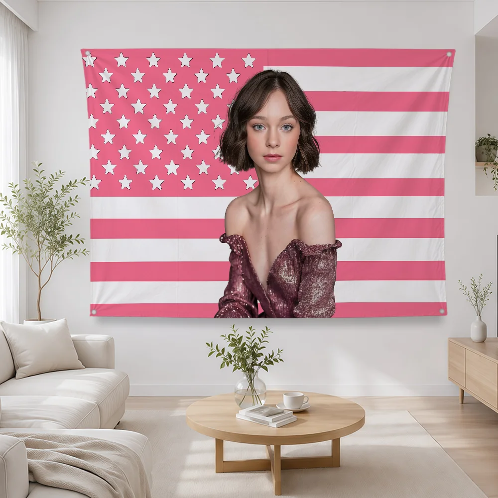 Actor E-Emma Myers Flag Polyes - đánh giá và giá Outdoor Camping Wallpaper