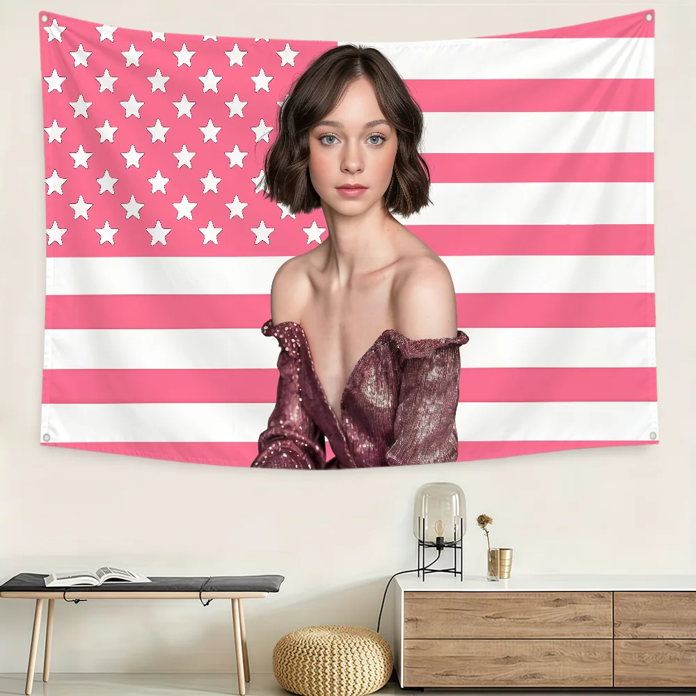Actor E-Emma Myers Flag Polyes - đánh giá và giá Outdoor Camping Wallpaper