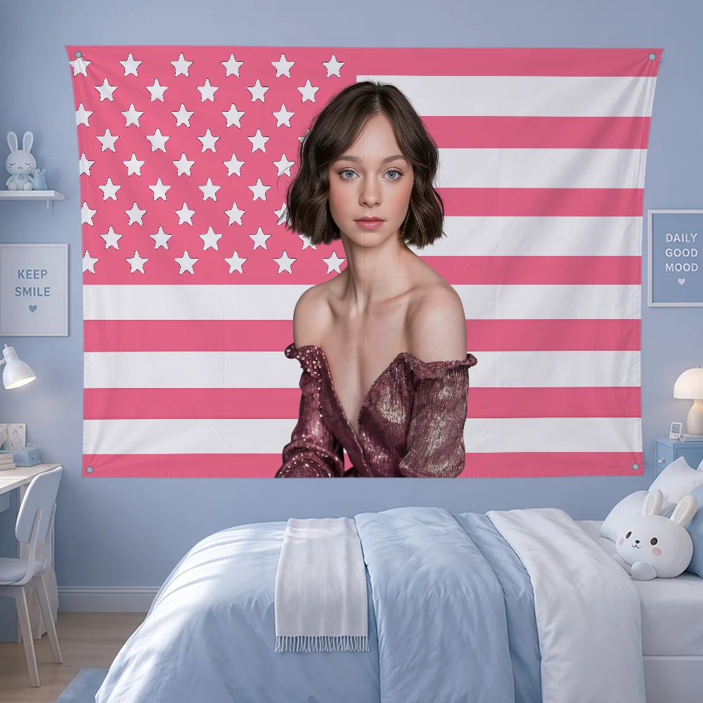 Actor E-Emma Myers Flag Polyes - đánh giá và giá Outdoor Camping Wallpaper