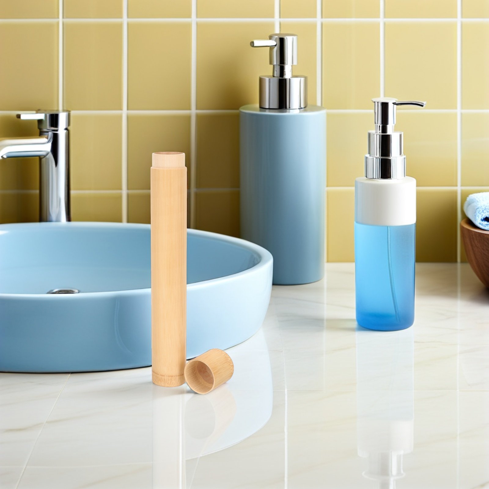 4Pcs Bamboo Toothbrush Holder  - đánh giá và giá Outdoor Camping Bathroom