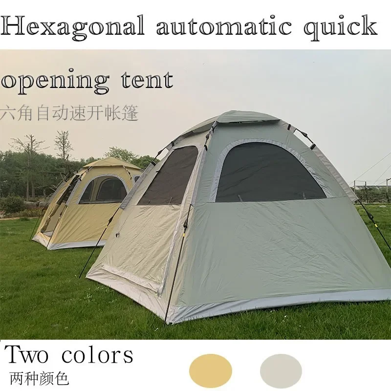Portable double-layer picnic c - đánh giá và giá Outdoor Camping Automatic Quick Opening Tent