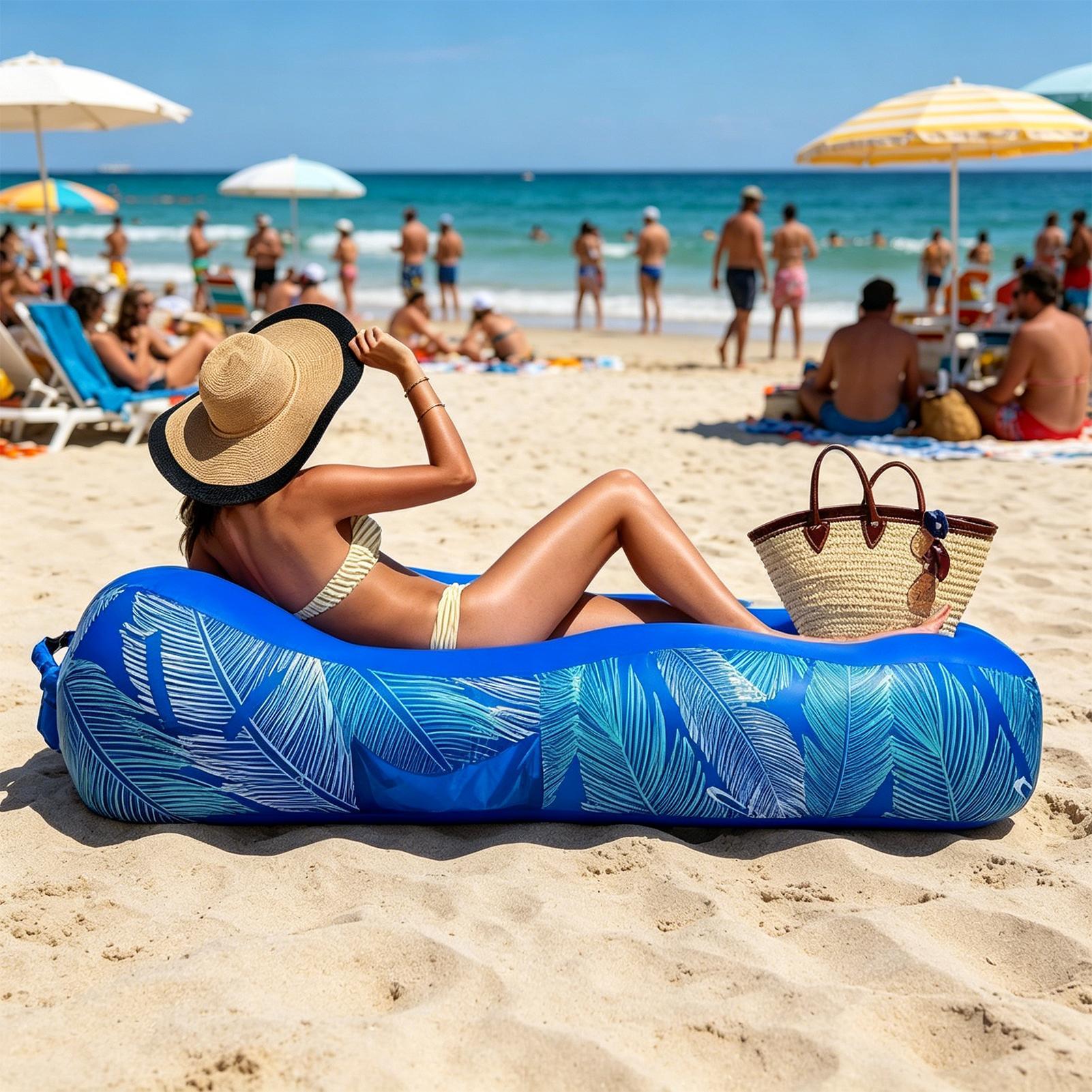 Inflatable Lounger with Sunsha - đánh giá và giá Outdoor Camping Couch