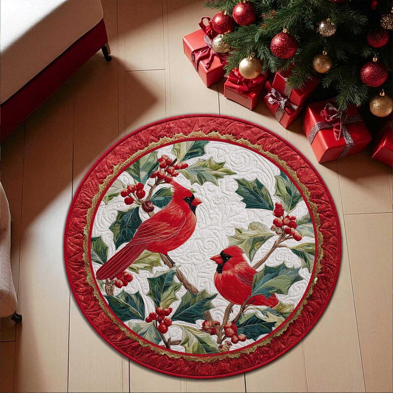 Cardinal Bird Christmas Round  - đánh giá và giá Outdoor Camping Decor Ideas