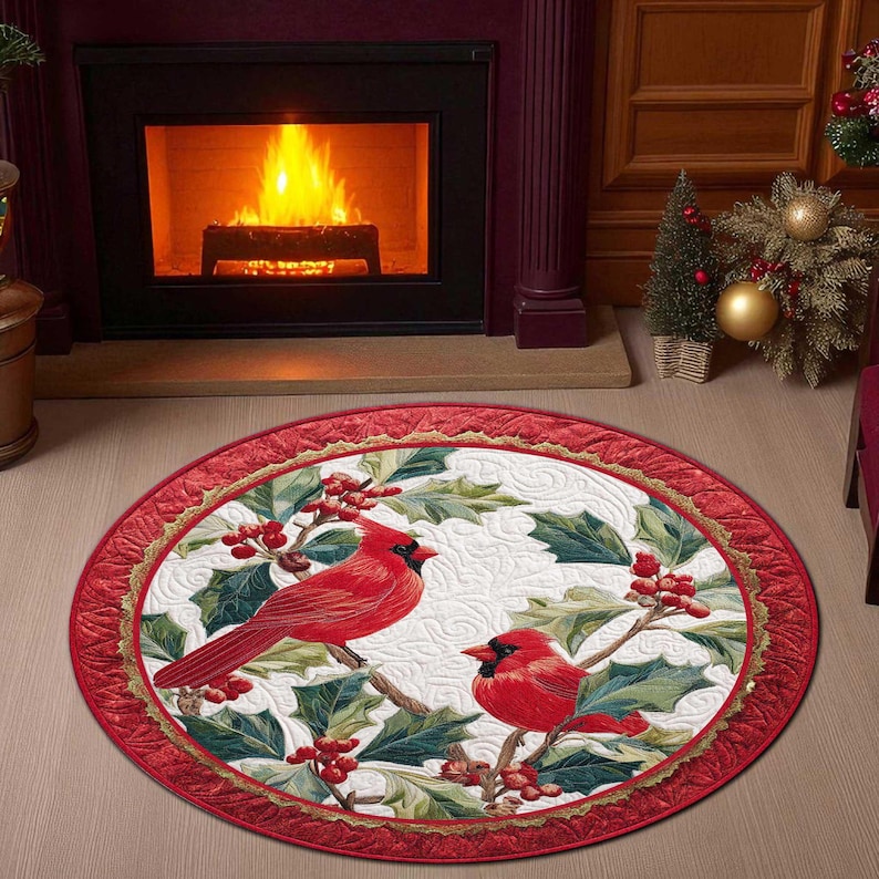 Cardinal Bird Christmas Round  - đánh giá và giá Outdoor Camping Decor Ideas