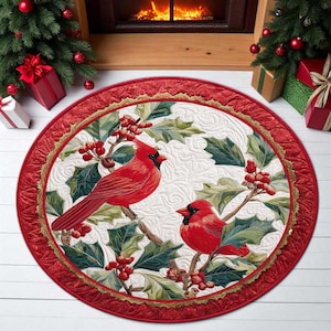 Cardinal Bird Christmas Round  - đánh giá và giá Outdoor Camping Decor Ideas