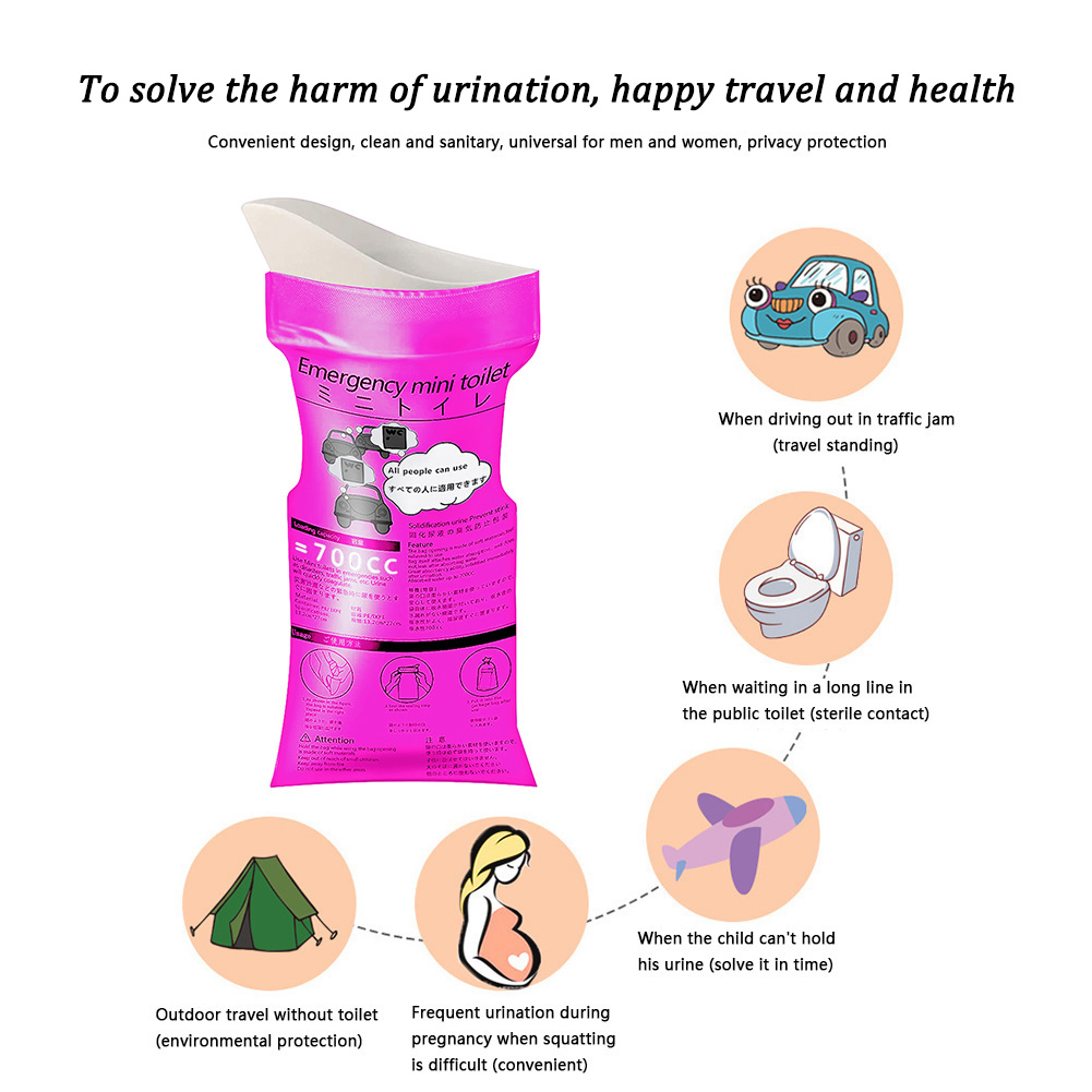 700ml Urinal Toilet Bag Unisex - đánh giá và giá Outdoor Camping Bathroom