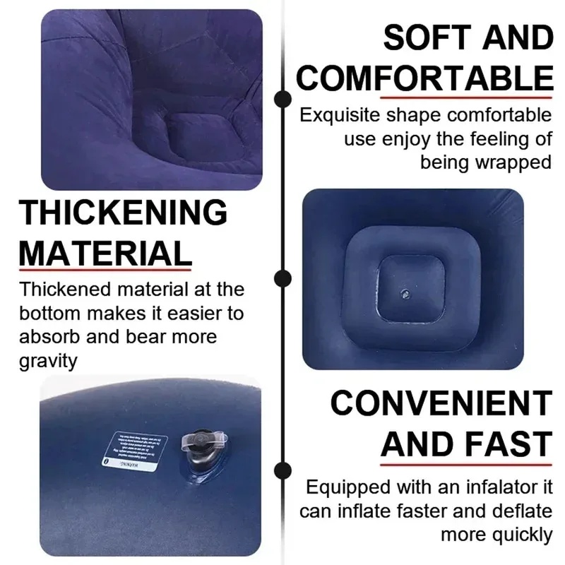 Large Inflatable Lazy Sofa PVC - đánh giá và giá Outdoor Camping Couch
