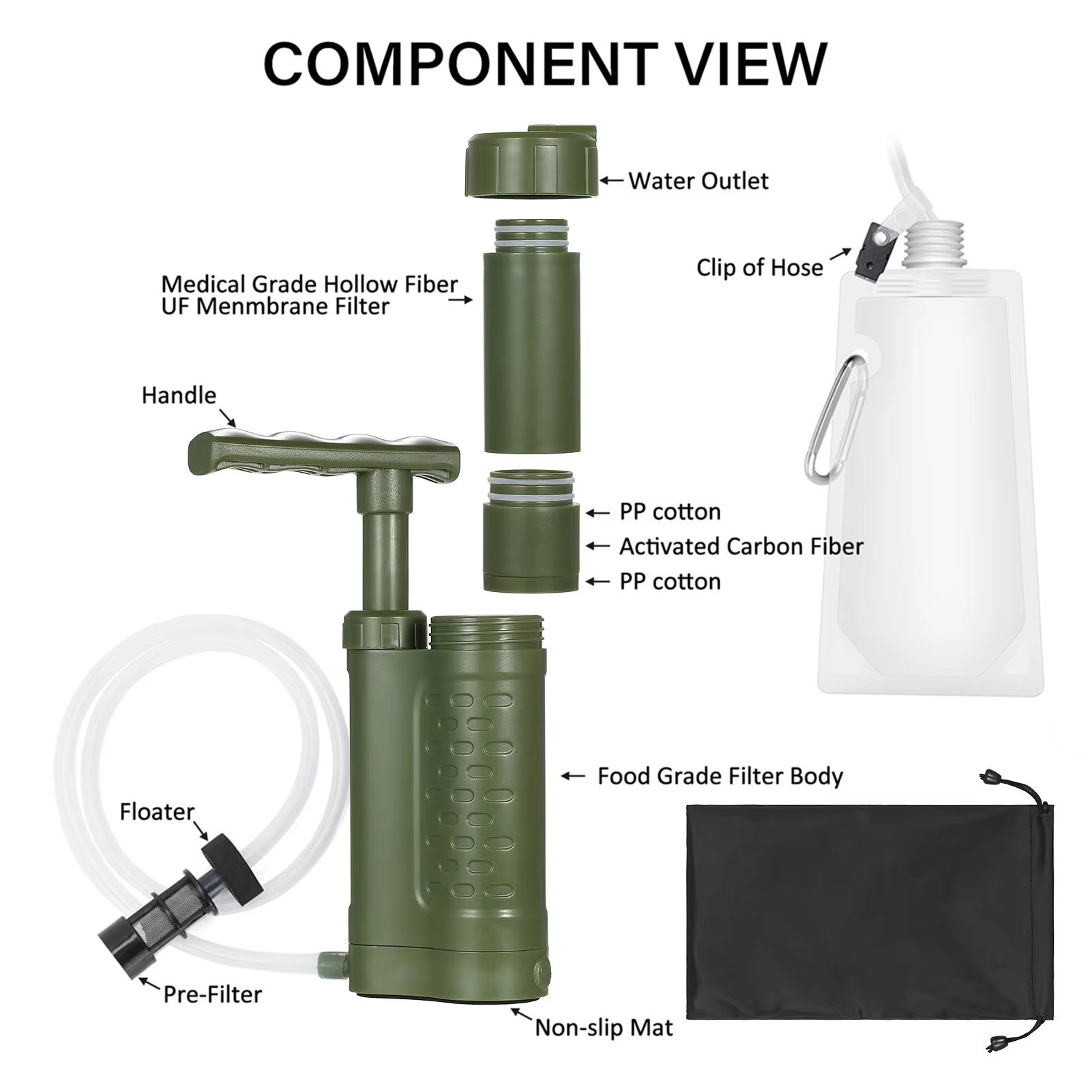 Outdoor Emergency Filtration T - đánh giá và giá Portable Water Filter